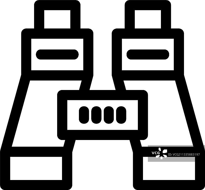 双筒望远镜图标或logo符号图片素材