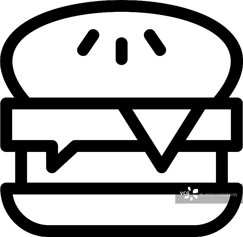 汉堡图标或标志图片素材