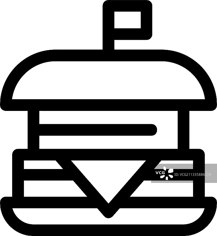 汉堡图标或标志图片素材