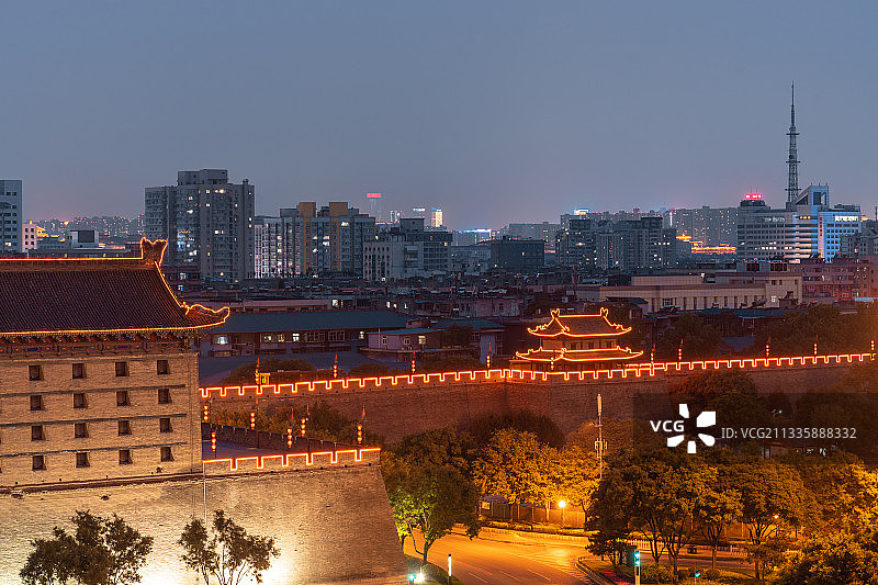 西安城墙安远门图片素材
