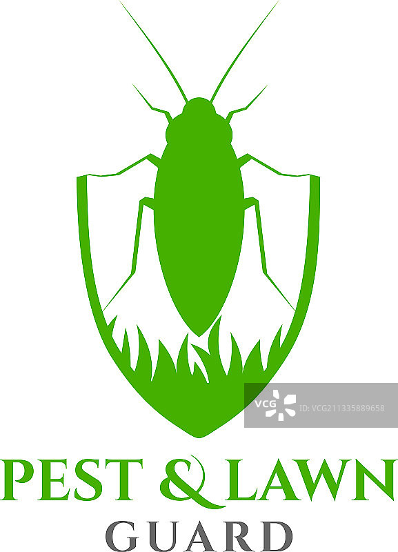 害虫和草坪防护标志设计图片素材