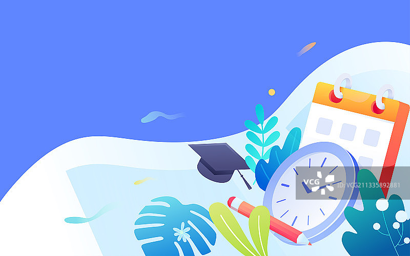 高考填报志愿录取通知在线教育矢量插画背景图片素材