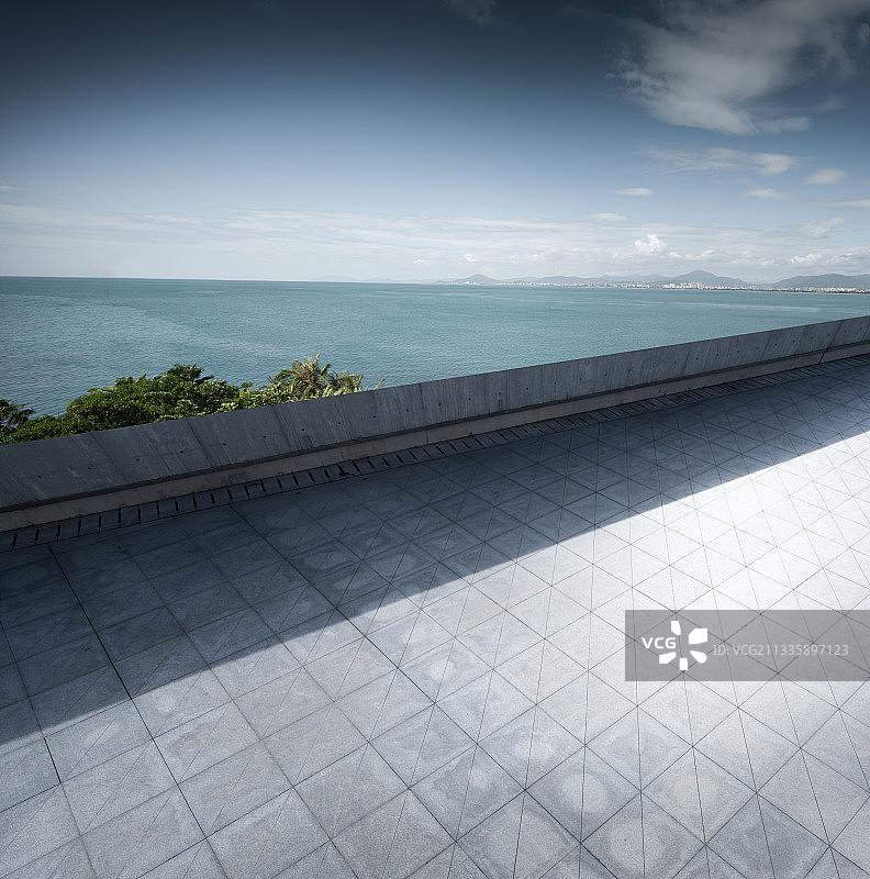 海边停车场图片素材