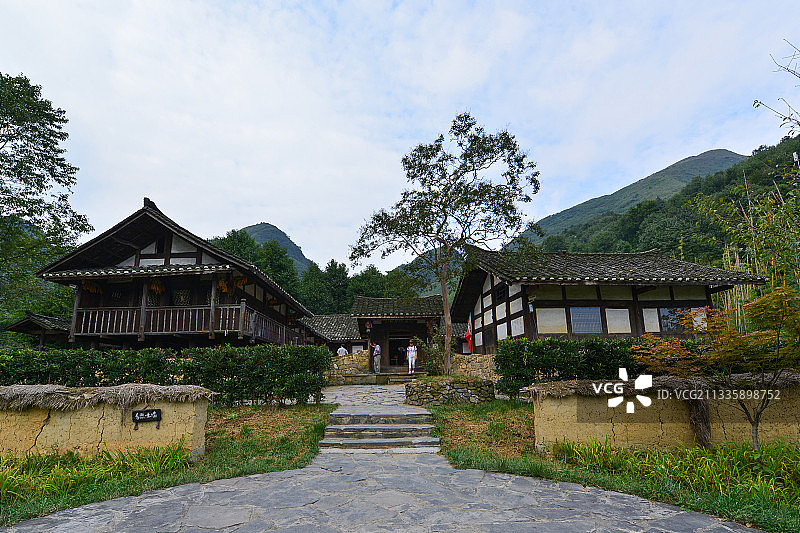 贵州省遵义市播州区枫香镇苟坝村马鬃岭苟坝会议会址图片素材
