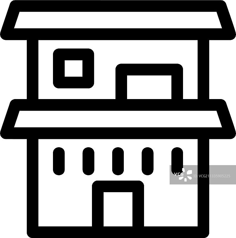 住宿图标或徽标隔离符号图片素材