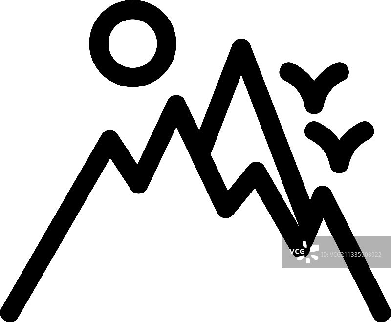 独立山脉图标或标志图片素材