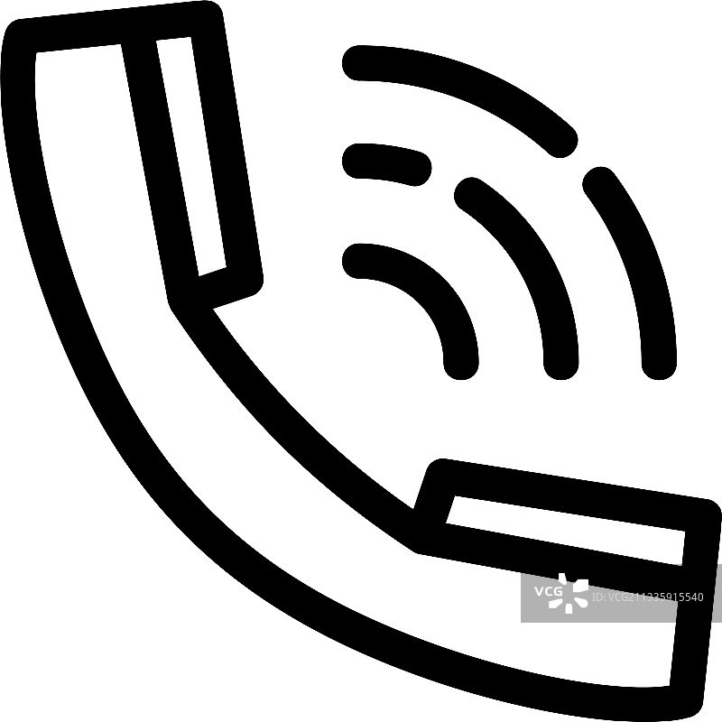 隔离的电话图标或标志符号图片素材