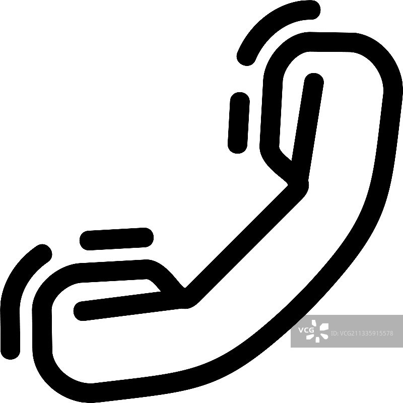 隔离的电话图标或标志符号图片素材