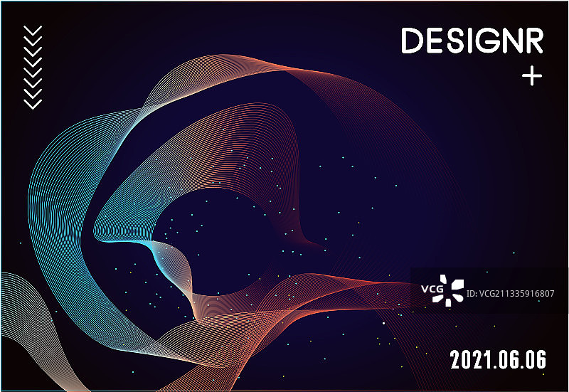 科技感抽象线条矢量海报图片素材