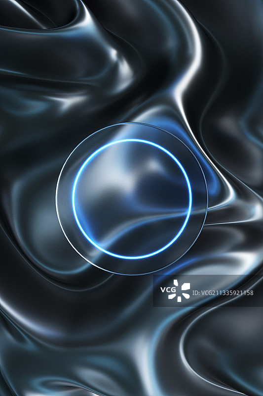 3d渲染金属渐变流体海报背景图片素材