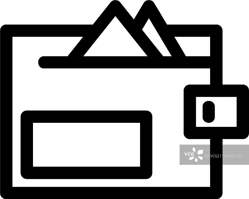 钱包图标或标志孤立标志符号图片素材