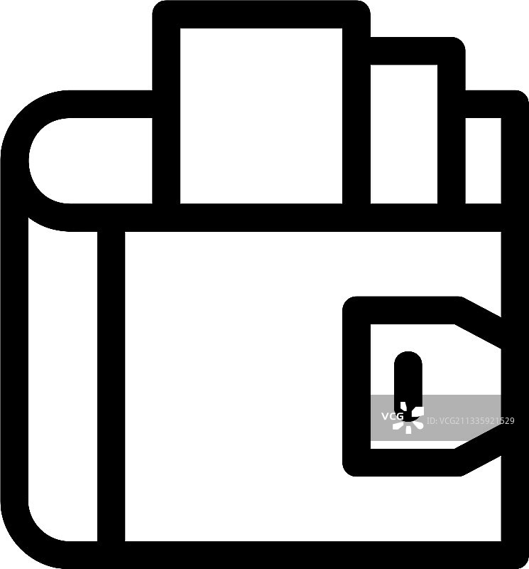 钱包图标或标志孤立标志符号图片素材