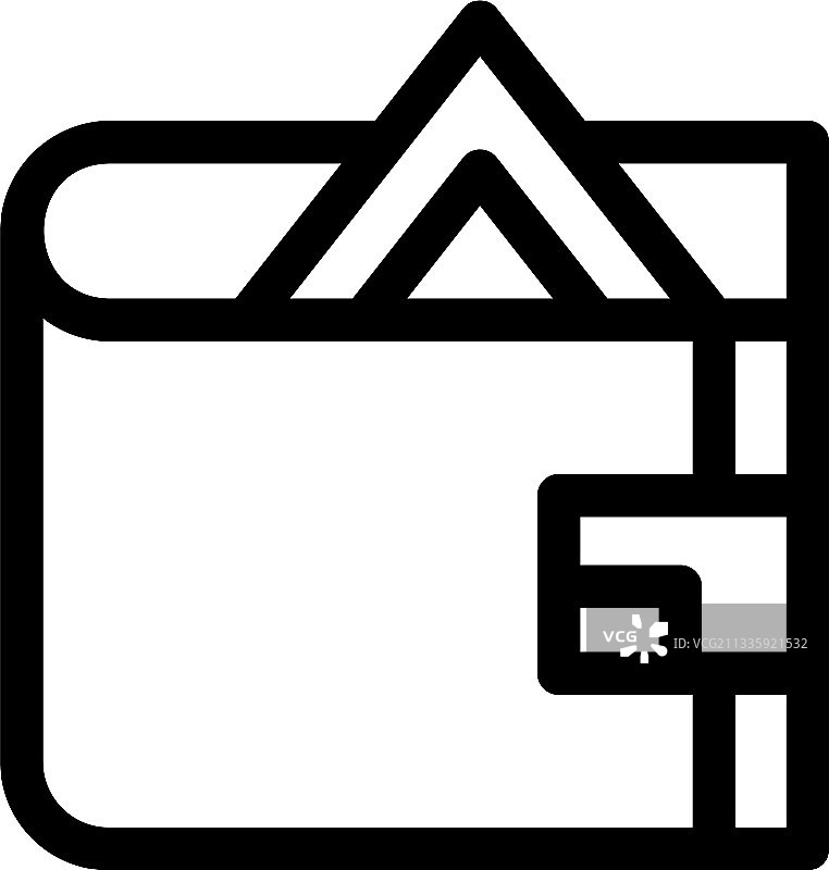 钱包图标或标志孤立标志符号图片素材