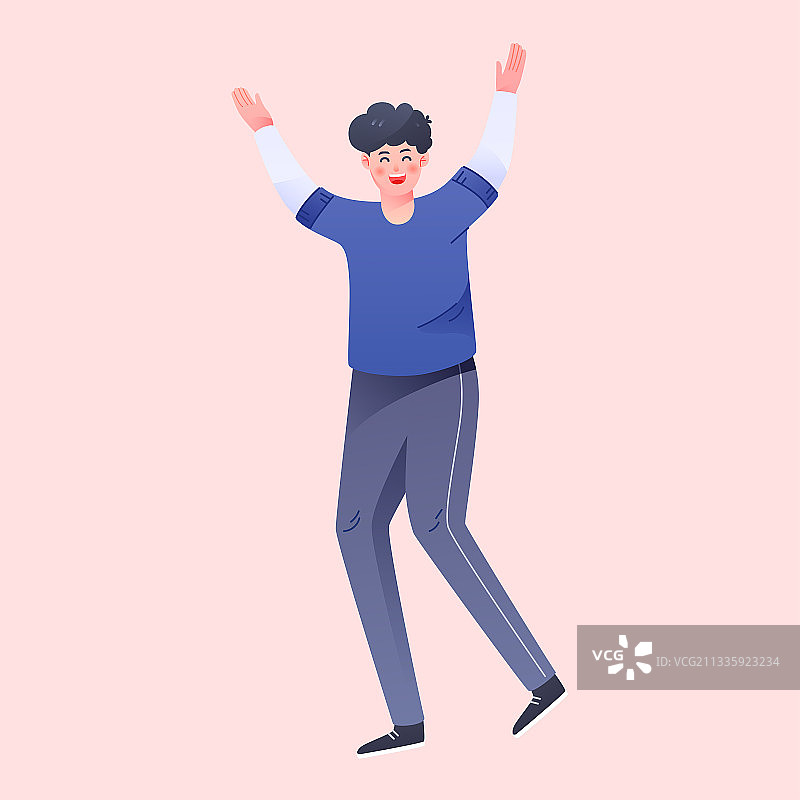 卡通男生父亲节快乐青少年人物帅哥矢量插画图片素材