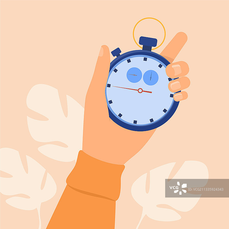手握秒表图片素材