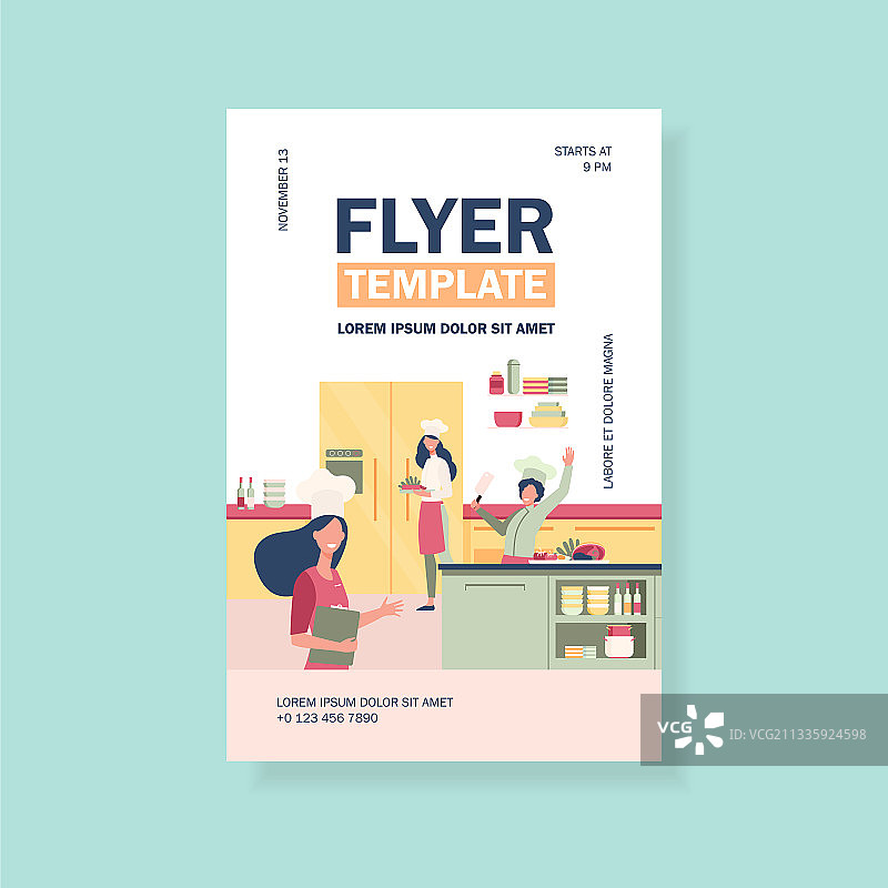 厨师在餐厅厨房烹饪图片素材