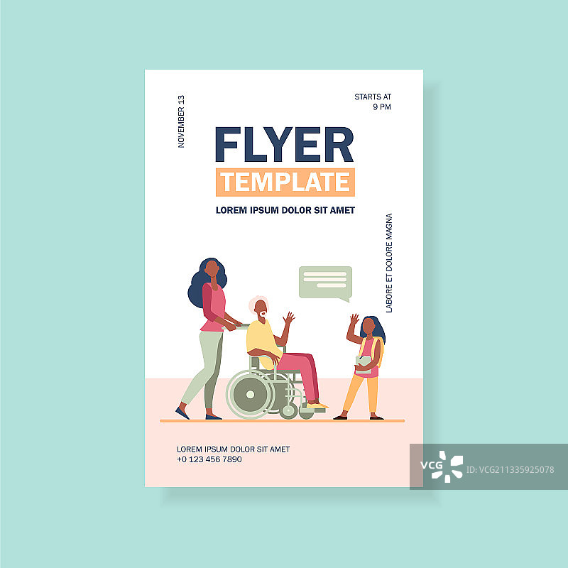 坐轮椅的老年男人正在会面图片素材