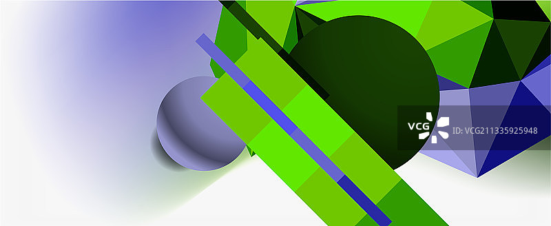 新潮的3d几何构图设计模板图片素材