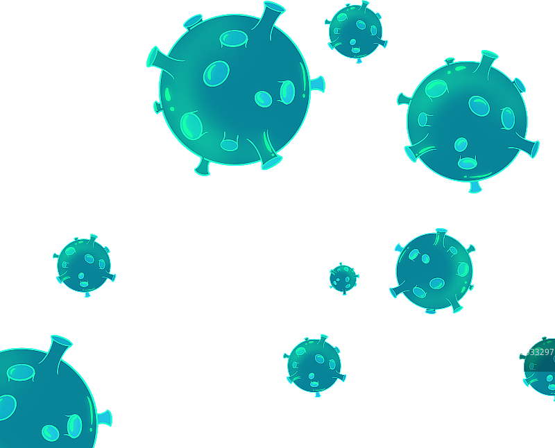 漫画插画元素新冠病毒元素图片素材
