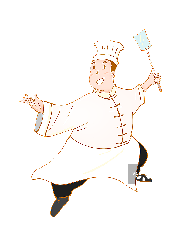 漫画插画元素夏天美食烹饪小龙虾厨师图片素材