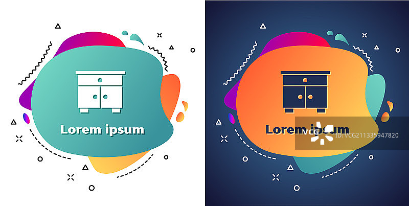 白色床头柜图标图片素材