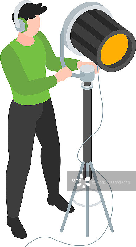 电影照明工作者构图图片素材