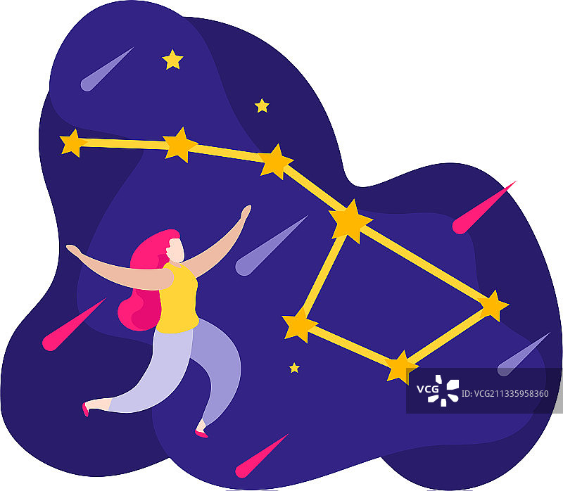 北斗星太空构图图片素材