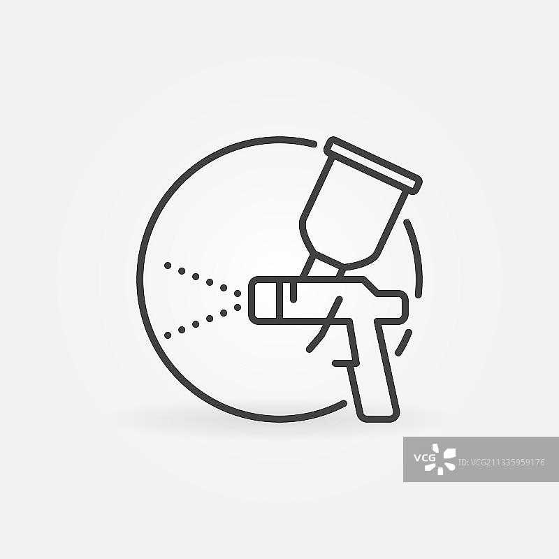 喷枪圆形概念轮廓图标图片素材