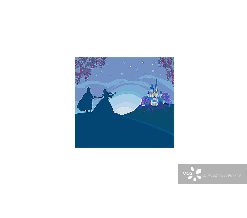 魔法城堡、公主与王子图片素材