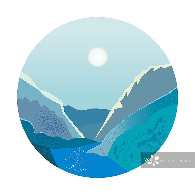 山峰贴纸图片素材