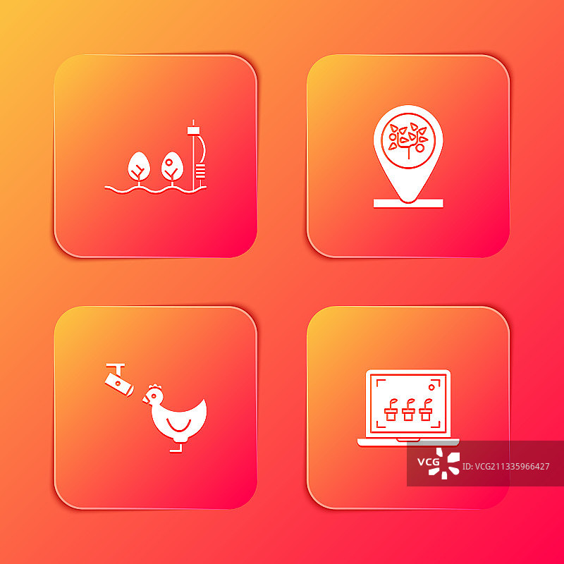 独立传感器和植物定位树图片素材