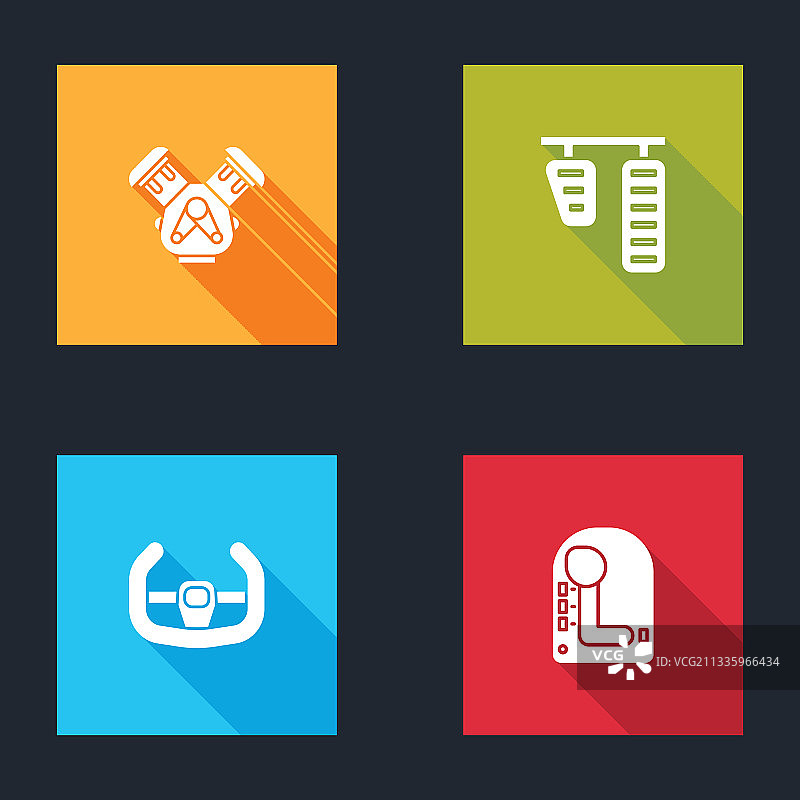 汽车发动机油门和刹车踏板图片素材