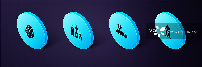 2.5D教堂牧师讲道套装图片素材