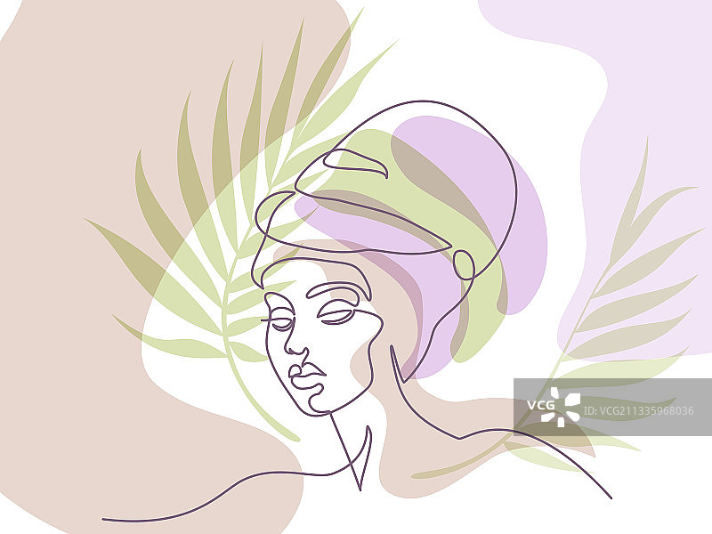 非洲年轻女子抽象肖像图片素材