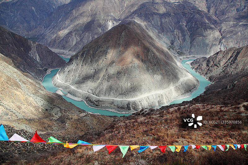 金沙江大拐弯图片素材