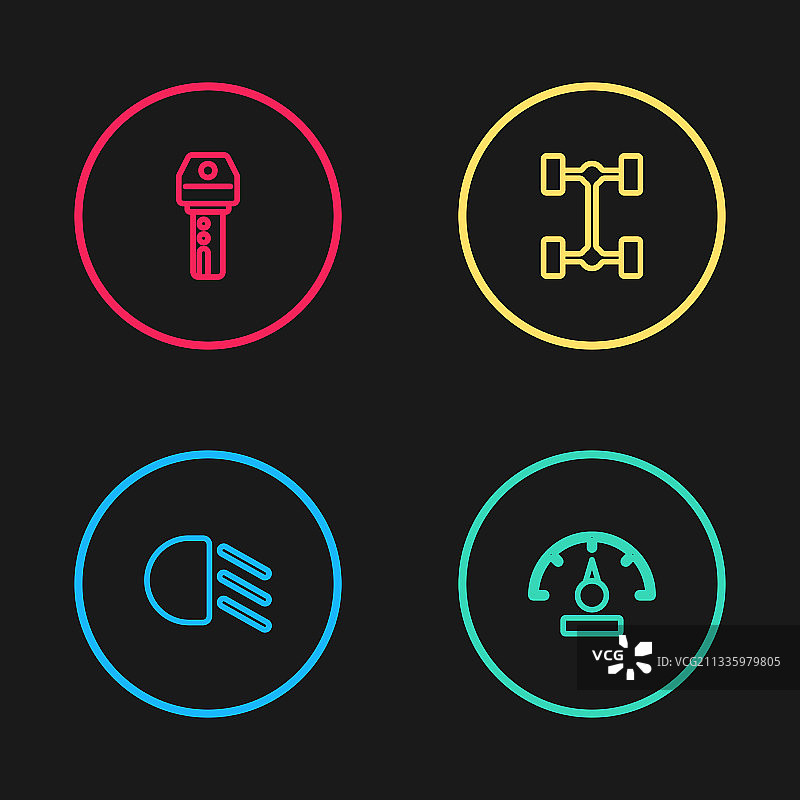 远光灯、速度计、底盘和汽车图片素材