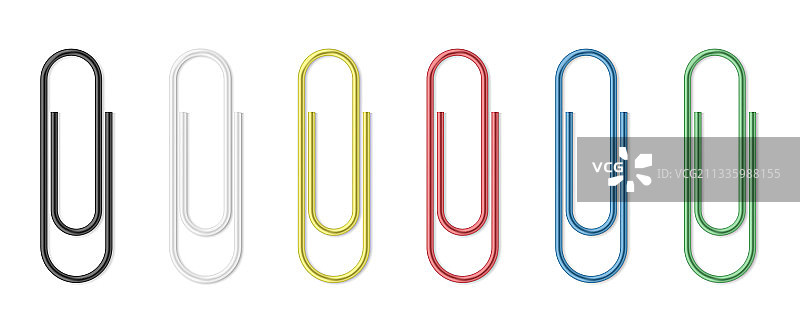 彩色回形针套装图片素材