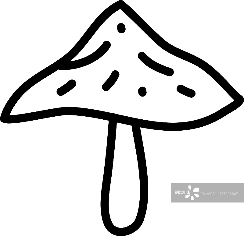 白色背景上的田间蘑菇图片素材