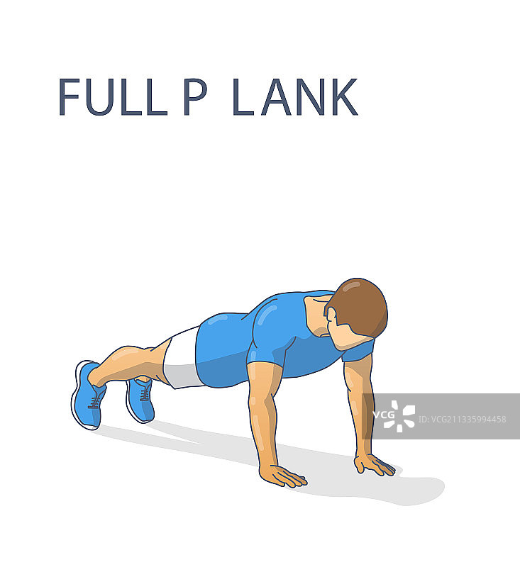 男性居家平板支撑锻炼指导图片素材