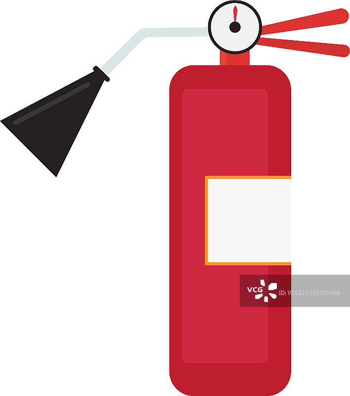 白色背景下的灭火器图片素材