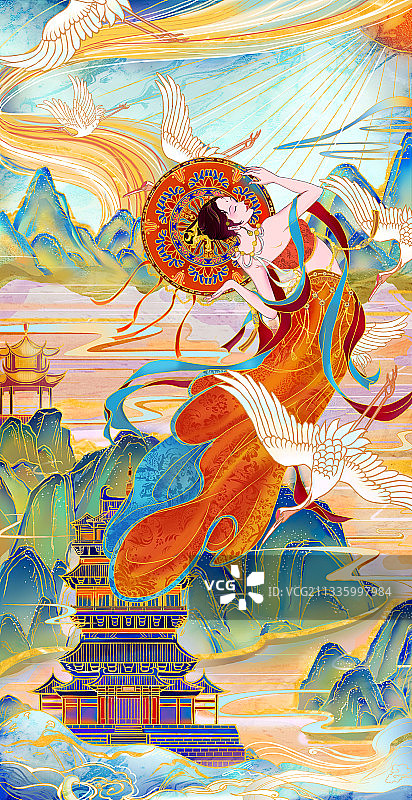 觉色敦煌与城市之旅系列一图片素材