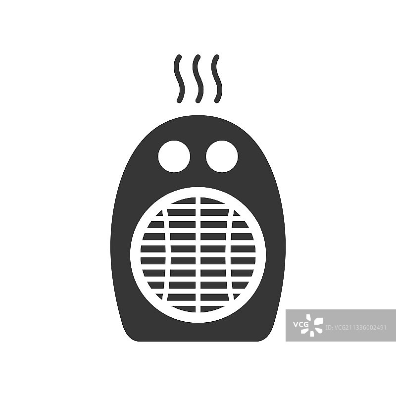 独立隔离的家用便携式加热器标志图片素材