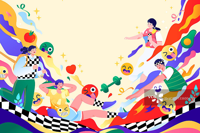 卡通互联网电商促销游戏娱乐送礼购物节情侣学生潮流教育矢量插画图片素材