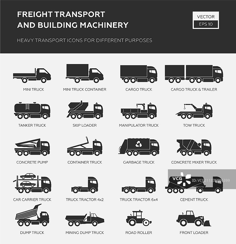 货运和建筑机械图片素材