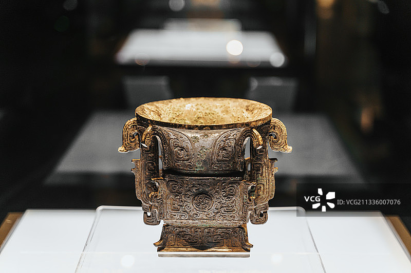 陕西历史博物馆馆藏文物盠方尊图片素材