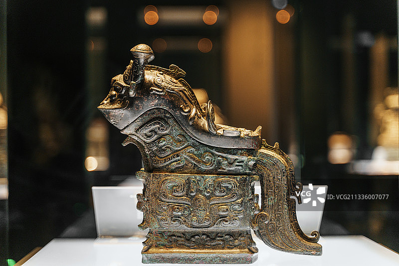 陕西历史博物馆馆藏文物日己觥图片素材