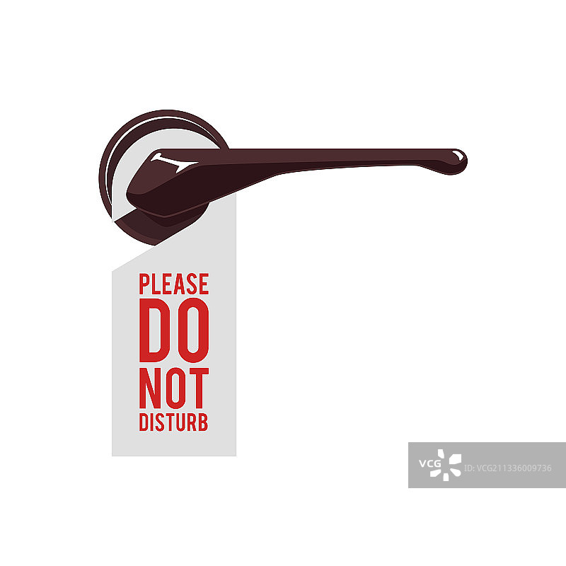 门把手上的经典警告标签图片素材