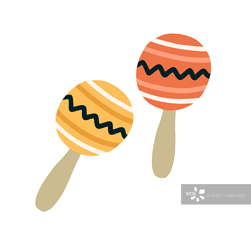 墨西哥沙锤和巴西打击乐器图片素材