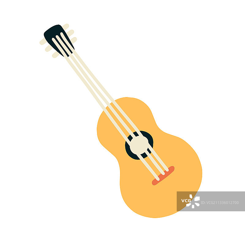 白色背景上孤立的四弦琴图片素材