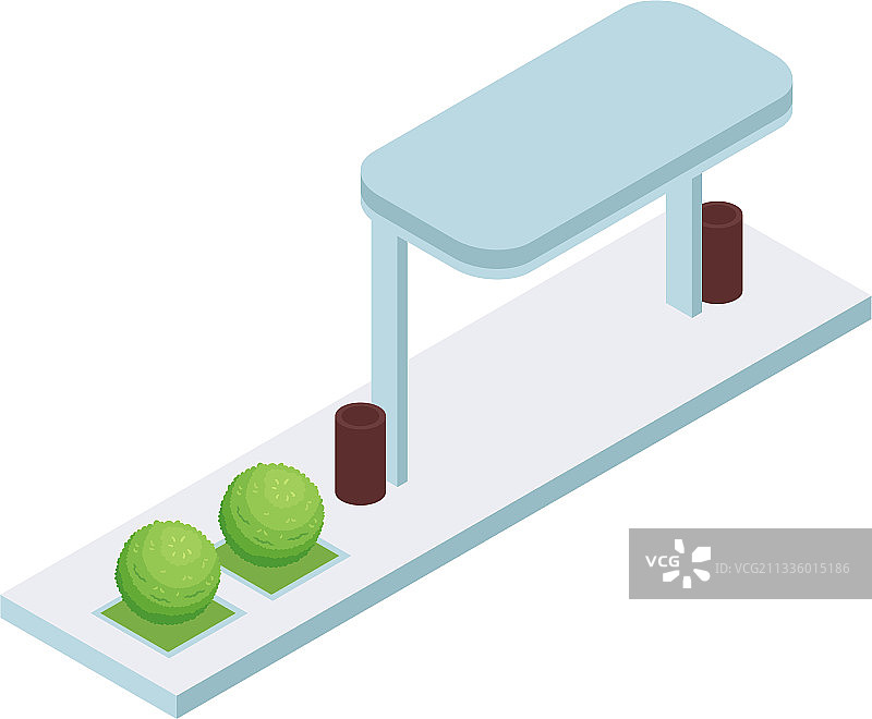 现代巴士站构图图片素材